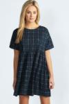 Kate Tartan Oversized Smock Dress