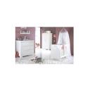 Babystyle Aspen Roomset White - Includes Cotbed, Wardrobe, Dresser & Shelf