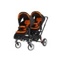 OBaby Zoom Tandem Pushchair - Black/Orange  - Black Chassis