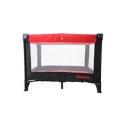 Kiddicare.com Kip Travel Cot - Black With Red Rails And Mat