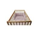 Baby Weavers Cot Quilt and Bumper Set - Mocha and Cream Dotty