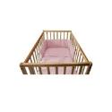 Baby Weavers Cot Bed/Toddler Bed Quilt and Bumper Set -  Pretty Pink Dotty