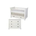 Kidsmill Shakery - Pure White - Cotbed including Understorage Drawers & Chest
