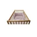 Baby Weavers Cot Bed/Toddler Bed Quilt and Bumper Set - Mocha and Cream Dotty