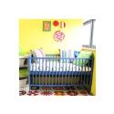 Interiors Collection by Kiddicare - Funky Solid Blue Cotbed Including Pack 55