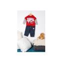 Pequilino College Cubs Top & Jeans Set
