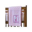Nursery Time Pink Giraffe Soft Pram Blanket