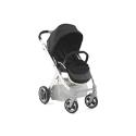 Babystyle Oyster Stroller Smooth Black with Silver Chassis - Including Black Colour Pack