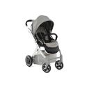 Babystyle Oyster Stroller Smooth Black with Silver Chassis - Including Dolphin Grey Colour Pack