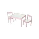 Baby Weavers Table & 2 Chairs - Pink / White