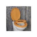 Family Seat All-in-One Adult & Child Beech Effect Toilet Seat