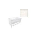 Baby Weavers Elaine Cotbed & Chest White