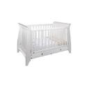 King Parrot Sleigh Cotbed - Solid White
