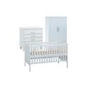 Baby Weavers Beth White Cotbed, Chest with Sliding Changer Top & Wardrobe