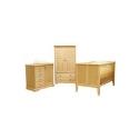 Baby weavers Elaine Collection Natural Beech Cotbed Dresser & Wardrobe