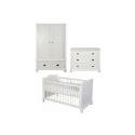 Kidsmill Shakery White Roomset - Cotbed, C4 Chest & D3 Wardrobe  - Direct Delivery 6-8 Weeks