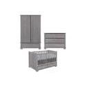 Kidsmill Malmo Smoked Grey Roomset - Cotbed, Chest & Wardrobe  - Direct Delivery 6-8 Weeks