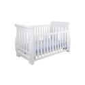 Boori New Style Sleigh Cotbed Solid White