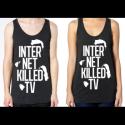 BACKORDER Internet Killed TV Tank Top- Tri-Black