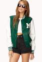 Forever 21 - Faux Leather Varsity Jacket