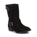 Mantaray black buckle biker boots