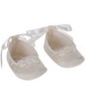 Nursery Time Christening Shoes Cream Roses