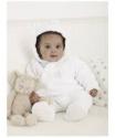 Mothercare Unisex White Fluffy Pramsuit