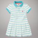 John Lewis Tennis Dress, Turquoise/White