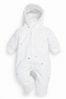 White Star Embroidered Velour Hooded All-In-One (0