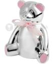 Silver plated Pink Bear Money Box