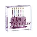 Clear Intentions Crystal Collectible  - Happy Birthday