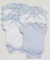 Mothercare My First Short Sleeve Blue Bodysuits 7 