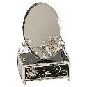 The Juliana Collection Black Butterfly Mirror Trinket Box