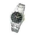 Seiko Men's Black Dial Titanium Bracelet Watch