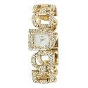 DKNY Ladies' Gold-plated Stone-Set Bracelet Watch.
