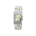 Kahuna Ladies' Square Dial White and Green Strap Watch