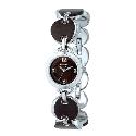 Fossil Ladies' Stainless Steel And Wood Bracelet Watch