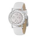 DKNY Ladies' Chronograph White Leather Strap Watch