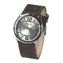 Bench Ladies' Silver Dial and black Leather Strap Watch