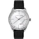 French Connection Men's Silver Dial Black Strap Watch