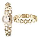 Rotary Ladies' Gold Plated Watch and Bracelet Set