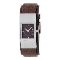 Fossil Ladies' Brown Square Dial Leather Strap Watch