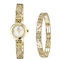 Limit Vintage Gold-Plated Watch and Bangle Gift Set