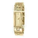 DKNY ladies' gold-plated stone set bracelet watch