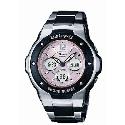 Casio Baby-G Combi Pink Dial Stainless Steel Bracelet Watch