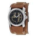 Fossil Men's Brown Leather Cuff Watch