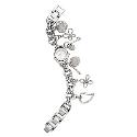 Fossil Ladies' Silver Dial Charm Bracelet Watch