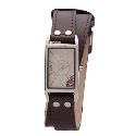 Kahuna Ladies' Brown Leather Crossover Strap Watch