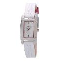 Kahuna Ladies' White Dial White Leather Strap Watch