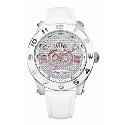 Marc Ecko The Royce Men's White Leather Strap Watch
